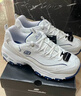 斯凯奇（Skechers）女鞋小白熊女士休闲鞋子厚底增高百搭运动软底老爹鞋女99999863 白色/海军蓝色/WNV 37.5 实拍图
