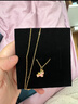 中国黄金（CHINA GOLD）黄金项链女足金独角兽小马吊坠挂坠套链生日礼物送女朋友老婆 【今/次日达】足金吊坠约0.5g*配镀金银链 实拍图