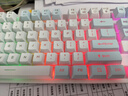 银雕(YINDIAO) K500键盘彩包升级版 机械手感 游戏背光电竞办公 USB外接 全尺寸 白蓝双拼混光有线键盘 实拍图