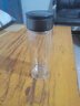 【京东物流配送】高硼硅双层玻璃杯大容量泡茶杯水杯子茶水分离杯 【双层加厚】茶杯350ml1只 实拍图