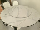 铭府世臻餐桌家用加厚岩板餐桌椅组合方圆两用餐桌813#【1.35米】一桌六椅 实拍图