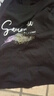 真维斯（Jeanswest）t恤女夏季薄款2026短袖纯棉宽松印花打底衫内搭上衣女黑色短tL 实拍图