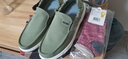 百达威登老北京布鞋男夏季冰丝帆布懒人一脚蹬套脚男鞋透气豆豆鞋子男板鞋 绿色W865 40 实拍图