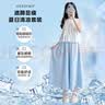 moonkids女童短袖套装夏季2026新款洋气儿童连衣裙冰丝夏装大童裙裤两 实拍图