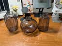 吕姆克花瓶玻璃花瓶客厅摆件水培容器鲜花插花干花灰色小花瓶三件套5523 实拍图