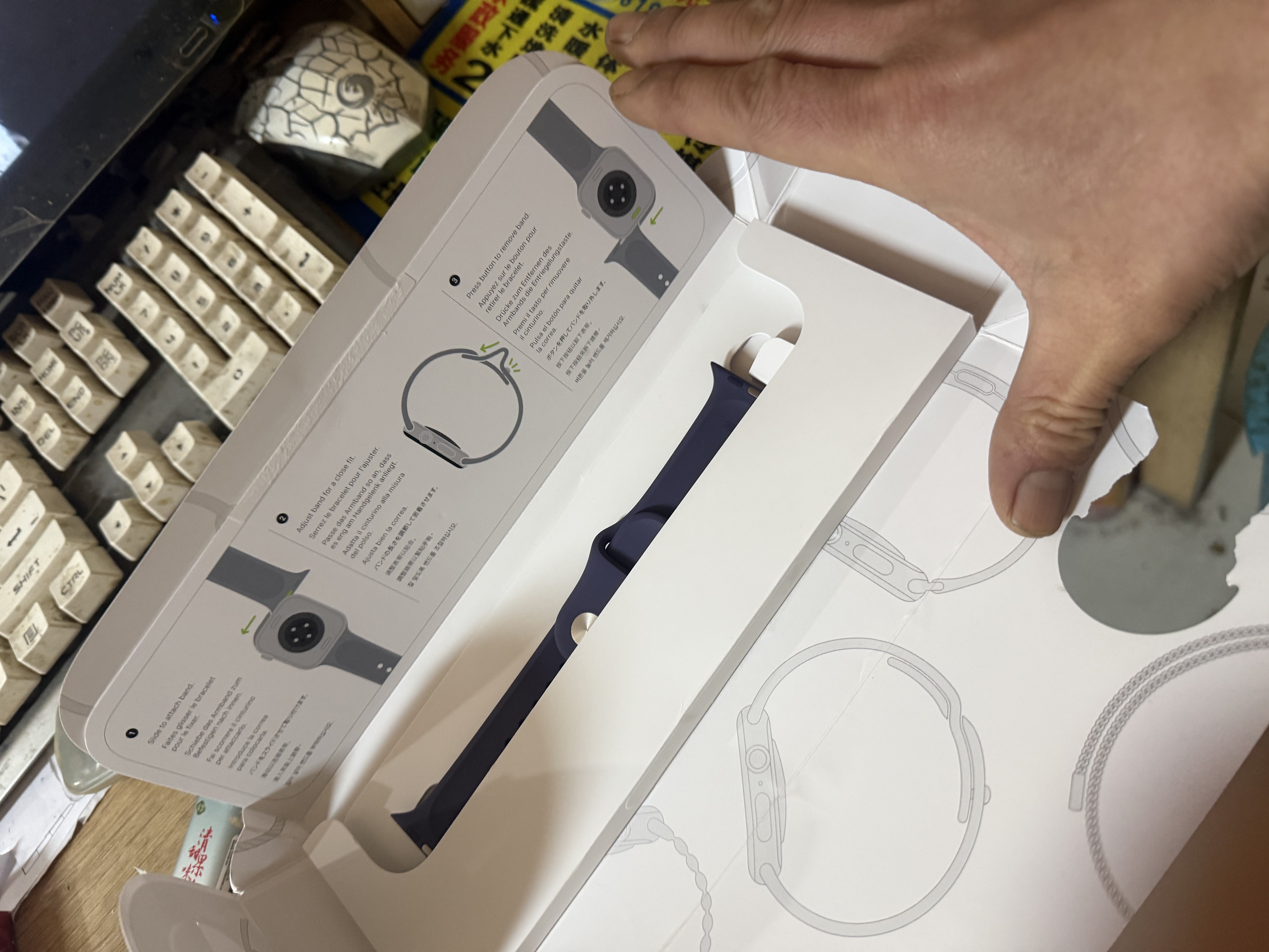 【9成新】苹果手表二手GPS款S11+46mm银色铝表壳+S/M中小雾紫色表带AppleWatch/iWatch学生 手环   实拍图