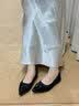 ZHR则则【羊皮垫】浅口尖头单鞋女七夕平底皮鞋女通勤女鞋 K399黑色37 实拍图