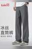 班尼路（Baleno）裤子男夏季运动冰丝高街美式潮流垂感青少年休闲黑色纯色速干裤 实拍图