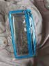 樱花（SAKURA）透明笔袋防水文件袋双拉链简约男女学生大容量中高考考试国考笔袋文具盒淡蓝 实拍图