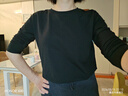 京东京造【10A抗菌T】长袖t恤女卫衣春夏新款打底衫 黑色 M 实拍图