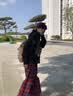 户外运动棒球帽深顶大头围女显脸小新潮流百搭宽帽檐鸭舌帽子韩版 酒红色 可调节 实拍图