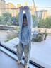 牧萌儿童防晒衣男女童防晒服夏季冰丝凉感宝宝防晒外套披肩 北极熊 XL 实拍图