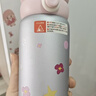 FGA富光儿童节保温杯316L不锈钢吸管孕产妇水杯学生便携弹盖杯子银粉 实拍图