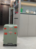 啄木鸟多功能行李箱双层防爆拉链大容量皮箱加厚可坐人轻便可登机旅行箱 草绿色前置双提手+双封闭内衬 22英寸 托运箱【适合3-5天出差】 实拍图
