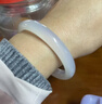 周六福白月光玉髓手镯宽条白透新中式国风送女友生日礼物 58mm  实拍图