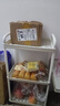 京东物流 落地小推车置物架家用玩具零食办公桌卫生间厨房储物架 白色三层 实拍图
