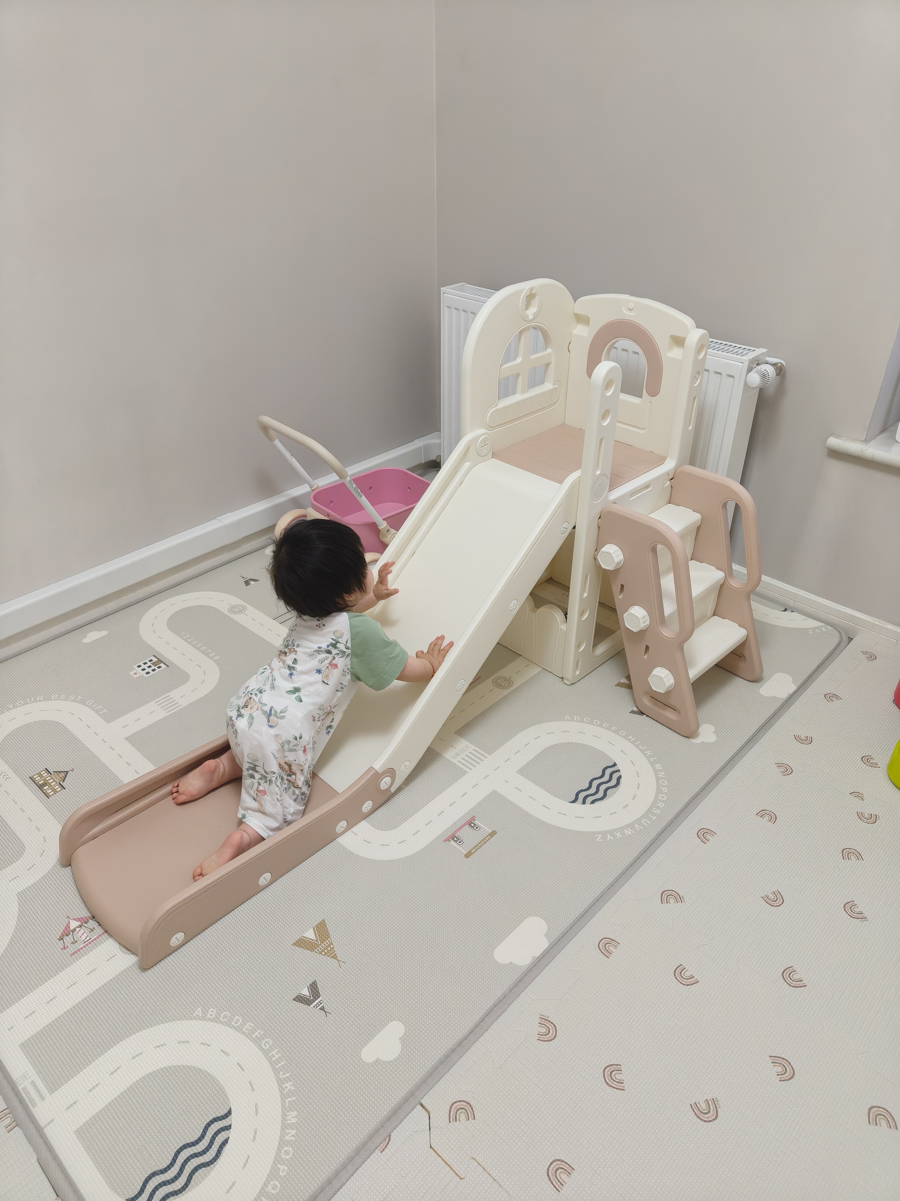 幼贝臣滑滑梯攀爬架儿童室内滑梯秋千组合加高加厚家用多功能游乐场 风车滑梯【咖色】基础滑梯 实拍图