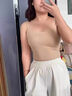 莫代尔无痕吊带背心女内衣带胸垫抹胸文胸一体粉底液色隐形美背上衣 实拍图