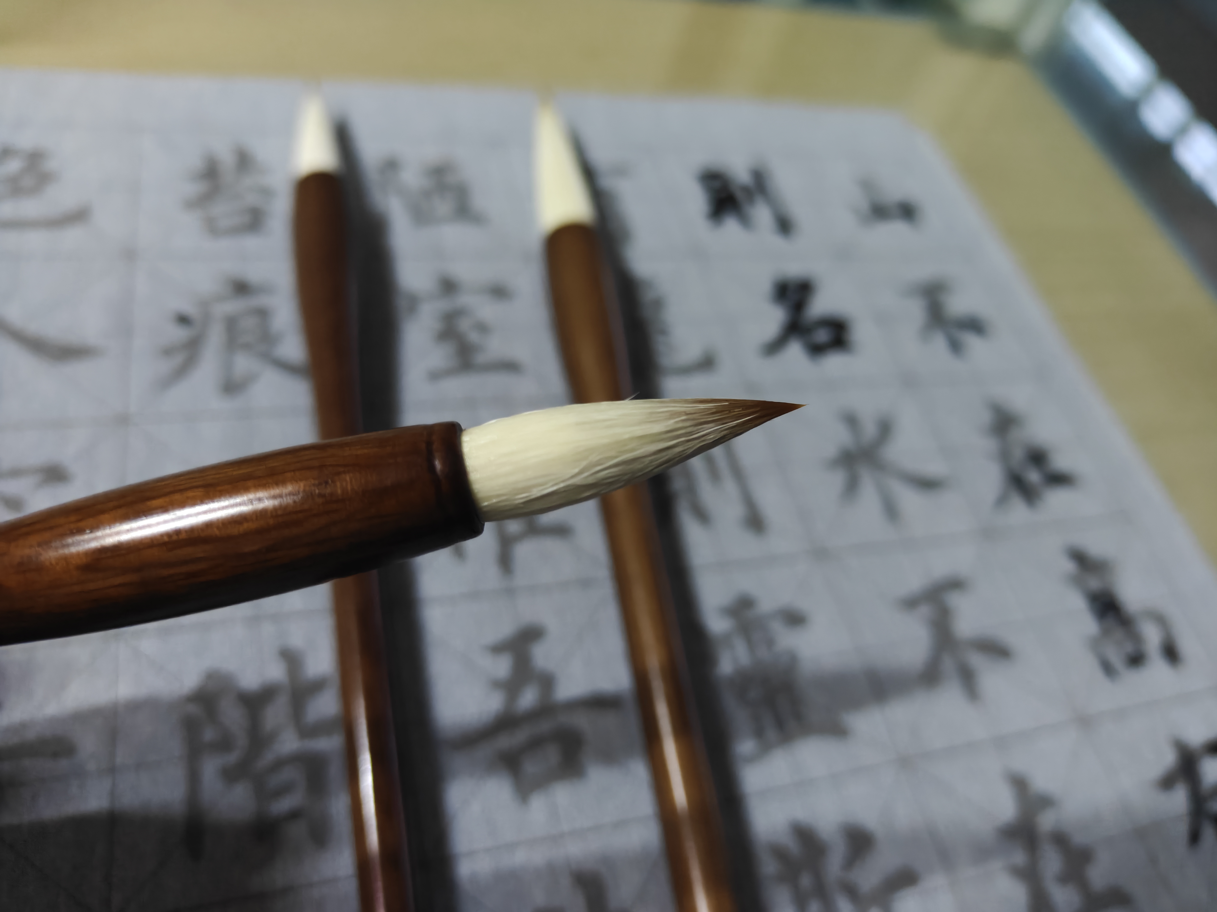 周虎臣毛笔兼毫毛笔 金龙 初学者练习毛笔书法学生颜体楷书行书文房四宝字帖临摹成人学生入门小号 实拍图