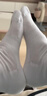 迪卡侬（DECATHLON）透气吸汗袜子运动袜高帮棉袜柔软舒适男女长袜 RS160-休闲白色-3双装 【43-46】(鞋码43/44/45/46) 实拍图