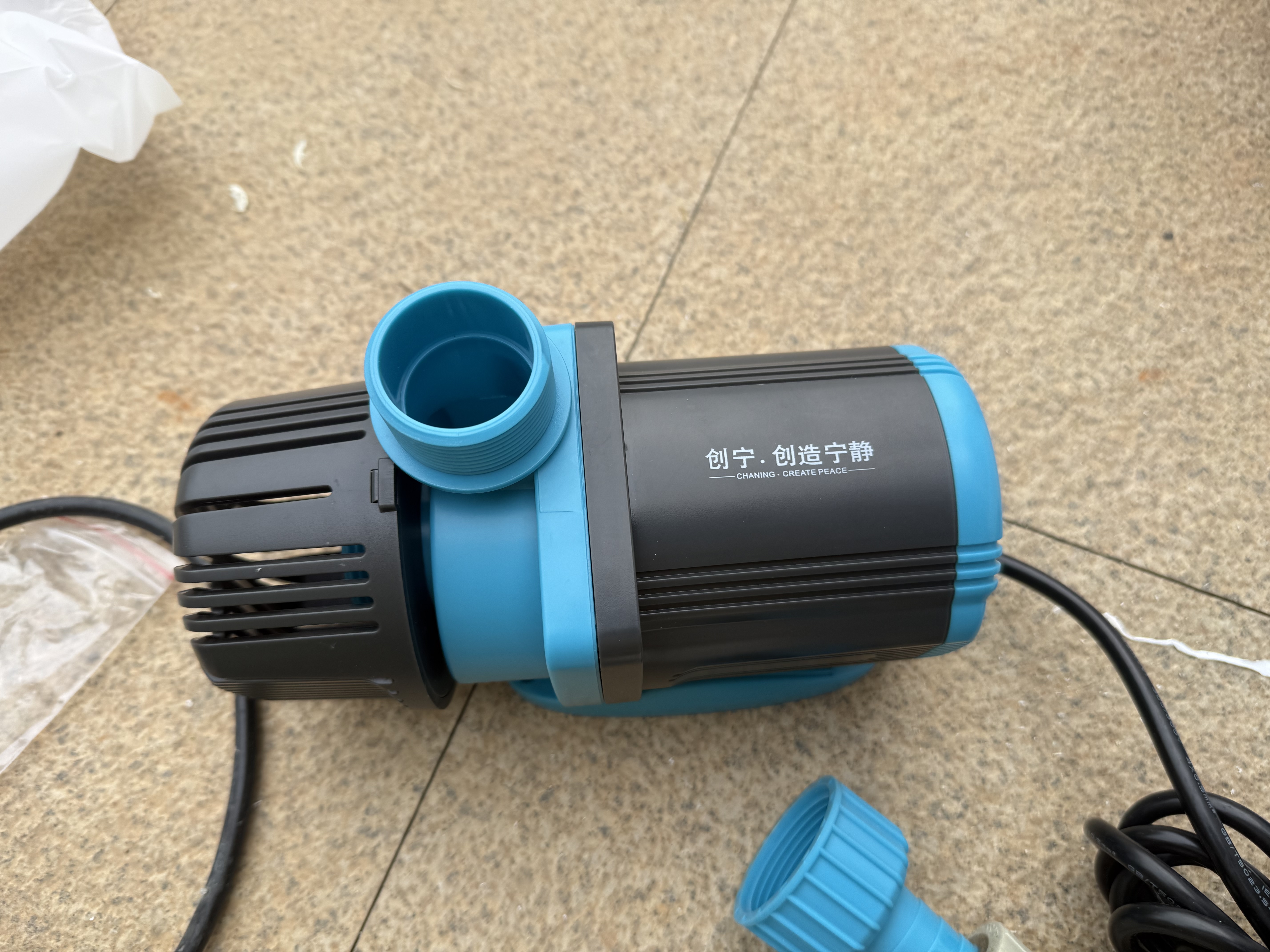 创宁鱼缸渔池循环变频潜水泵 水族箱安静抽水  水陆两用 鱼池假山过滤 升级款【超轻音60W】流量4200-9000L 实拍图