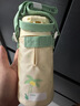 膳魔师（THERMOS）儿童节水杯tritan吸管杯小学生开学必备水壶小熊猫420ml黄 实拍图