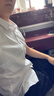 浪莎白衬衫短袖女夏季薄款宽松通勤职业西装衬衫女装气质正装白色衬衣 实拍图