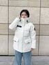 波司登（BOSIDENG）冬季羽绒羽绒服女士加厚90绒鹅绒连帽商场同款时尚百搭休闲外套 冰穹提花白9CW4 XS 155/80A 体重约100斤以内 实拍图