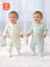 贝瑞加（Babyprints）婴儿连体衣2件装男女宝宝纯棉衣服柔软爬服家居内衣四季哈衣 绿73 实拍图