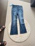 真维斯（Jeanswest）牛仔裤女微喇2026夏季小个子高腰显瘦马蹄喇叭女裤子复古蓝L 实拍图