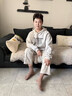 耐尔（NAIER）袜子男士夏季网眼薄款透气短筒袜高弹舒适吸汗纯色百搭棉袜 小麦色+原木色+藏青+深灰+黑 均码 实拍图