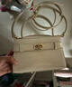 CHARLES&KEITH鳄鱼纹凯莉包手提斜挎婚包包女包生日520礼物CK2-50270880-1 Ivory象牙色 S 实拍图