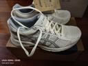 亚瑟士ASICS女鞋舒适透气跑步鞋缓震回弹跑鞋运动鞋 GEL-CONTEND 4 白色/灰色 37 实拍图