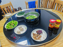 芝梵饭菜保温板加热菜板保温板暖菜板家用带电磁炉火锅暖菜板+火锅+自动旋转家庭旋转餐桌加热转盘 黑丨1米【电动+手动旋转】3000W电磁炉火锅 实拍图