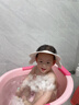 马博士婴儿洗头帽儿童洗澡帽浴帽宝宝洗头神器可调节护耳洗发帽米色 实拍图