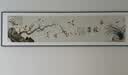 良木主卧老人卧室床头挂画新中式茶室装饰画客厅沙发背景墙壁画高级感 J1-暖居-棕木框+布艺 30*120CM 实拍图