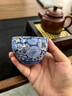 不拙青花主人杯功夫茶杯大容量不烫手高档描金个人专用陶瓷杯篮彩万花 实拍图