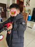 保姆鹅  【风墙】儿童羽绒服宝宝中长款护脸加厚外套保暖童装[NG2664] 炭黑 120 实拍图