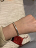 周六福（ZLF） S999足银手镯女双扣素雅时尚送女友足银素圈推拉实心手镯 24.58g 实拍图