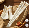 美厨（MAXCOOK）陶瓷筷子勺套装 家用汤勺饭勺酒店商用高档食用级餐具套装MCK7521 实拍图