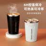 名创优品（MINISO）咖啡杯儿童保温杯高颜值男女车载便携双饮吸管水杯子 云硅白380ml 实拍图