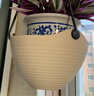 爱丽思（IRIS）吊钵环保树脂绿萝常春藤垂吊挂盆花盆吊兰盆悬挂壁式吊篮挂钩花盆 6号浅米色 实拍图