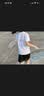 安德玛（Under Armour）儿童短袖T恤新款男大童透气速干透气吸汗运动圆领上衣 白色 170 实拍图