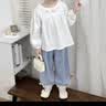 班喜迪女童裤子薄款夏装2026新款洋气宝宝休闲九分裤儿童防蚊牛仔裤夏季 蓝色 80 实拍图