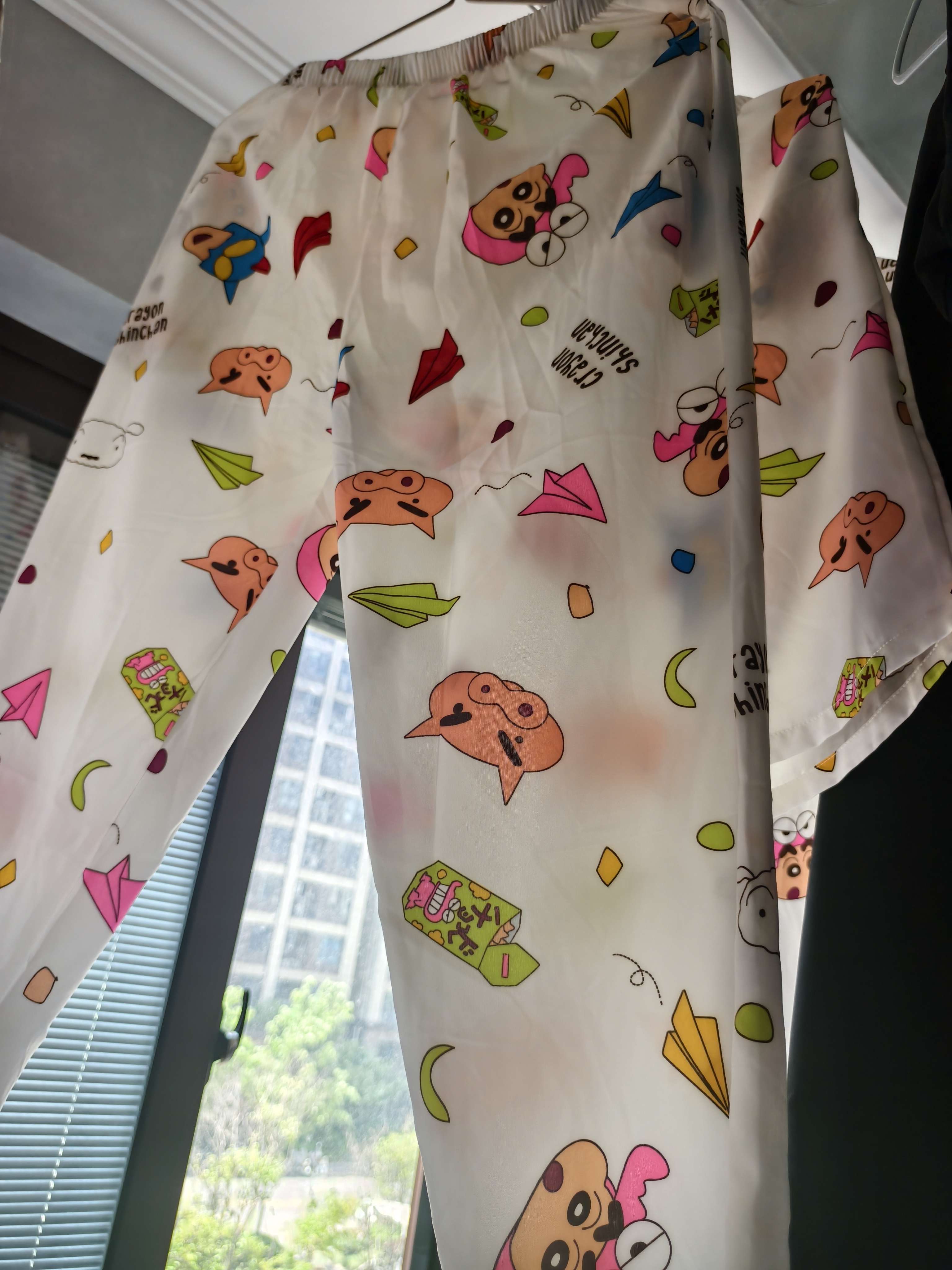 宫蝶【礼盒装】蜡笔小新3件套情侣睡衣男女夏季冰丝短袖家居服套装 蜡笔小新男士三件套 XL (建议120-140斤) 实拍图