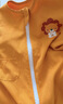 宝宝爬爬服连体衣罩衣防水全身秋冬护衣防脏外穿户外婴儿爬行儿童 连体拉链狮黄 90码【建议身高70-85cm】 实拍图