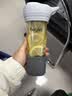 HEGEN海格恩灰色时尚随行杯450ml6-12岁儿童水杯运动水壶孕产妇喝水杯 实拍图