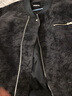 gxgjeans男装 PU皮时尚休闲宽松棒球领飞行员夹克外套25秋新品 黑灰 M (170) 实拍图