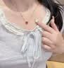 礼意久久四叶草项链女款2026新款轻奢高级感生日礼物女士送女生闺蜜女友 七夕情人节礼物七夕礼物送女友七夕节礼物【红玛瑙】 女士轻奢礼物女生高级小众成人礼物实用女孩生日礼物 实拍图