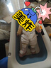 十月结晶婴儿洗澡盆新生儿大号可折叠宝宝无线数显浴盆+浴架雾霾蓝 实拍图